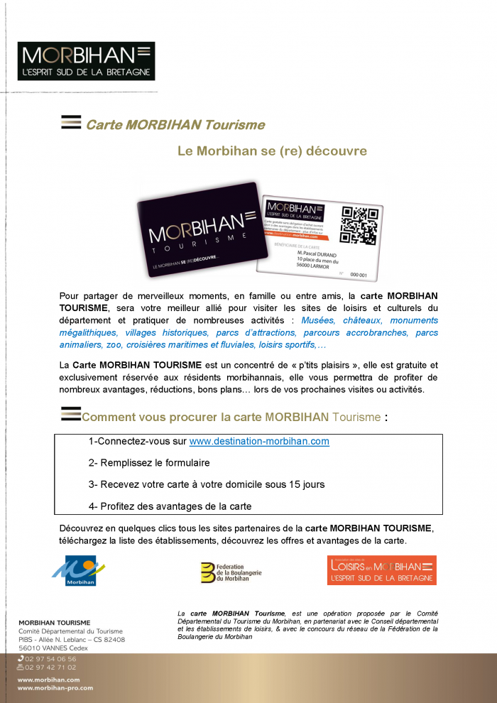 CARTE MORBIHAN TOURISME PDF POUR MAIRIES VERS 2