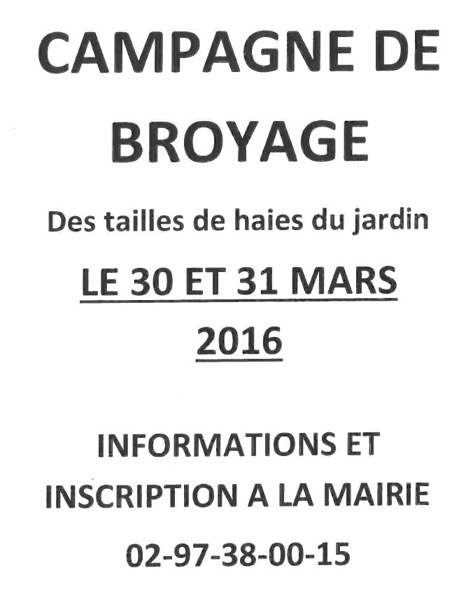 Campagne broyage