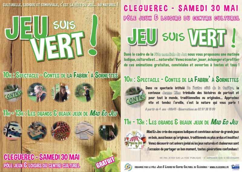 FLYER JEU suis VERT
