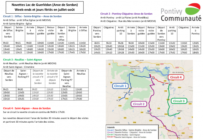 Horaires navettes été 2015