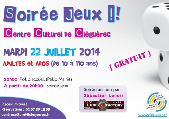 affiche soirée jeux