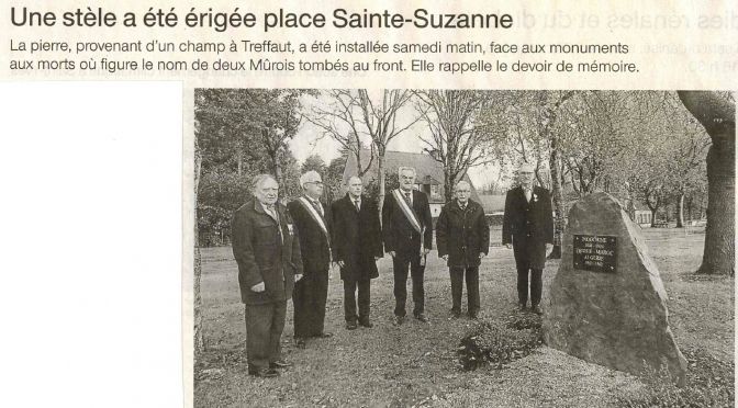 FNACA – Inauguration d&rsquo;une stèle à Mûr-de-Bretagne