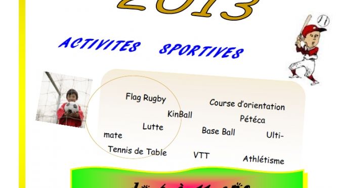 Les activités du mercredi, c’est reparti !