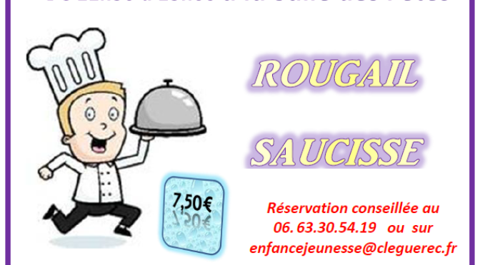 SAM. 24 FEV. | ROUGAIL SAUCISSE A EMPORTER – SÉJOUR ADOS